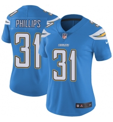 Women's Nike Los Angeles Chargers #31 Adrian Phillips Electric Blue Alternate Vapor Untouchable Elite Player NFL Jersey