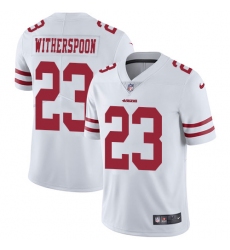 Youth Nike San Francisco 49ers #23 Ahkello Witherspoon White Vapor Untouchable Limited Player NFL Jersey