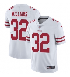 Men's Nike San Francisco 49ers #32 Joe Williams White Vapor Untouchable Limited Player NFL Jersey
