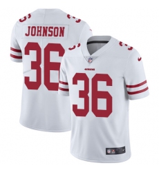 Youth Nike San Francisco 49ers #36 Dontae Johnson White Vapor Untouchable Elite Player NFL Jersey