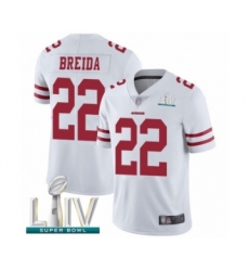 Youth San Francisco 49ers #22 Matt Breida White Vapor Untouchable Limited Player Super Bowl LIV Bound Football Jersey