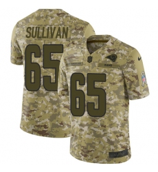 Men's Nike Los Angeles Rams #65 John Sullivan Limited Camo 2018 Salute to Service NFL Jersey