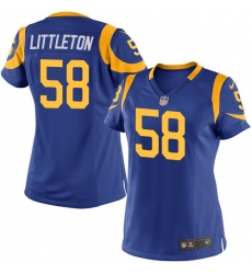 Women's Nike Los Angeles Rams #58 Cory Littleton Game Royal Blue Alternate NFL Jersey