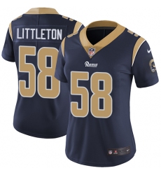 Women's Nike Los Angeles Rams #58 Cory Littleton Navy Blue Team Color Vapor Untouchable Elite Player NFL Jersey