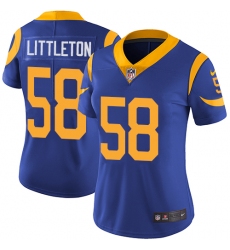 Women's Nike Los Angeles Rams #58 Cory Littleton Royal Blue Alternate Vapor Untouchable Limited Player NFL Jersey