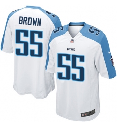 Men's Nike Tennessee Titans #55 Jayon Brown Game White NFL Jersey