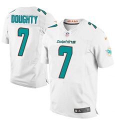 Men's Nike Miami Dolphins #7 Brandon Doughty Elite White NFL Jersey