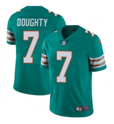 Youth Nike Miami Dolphins #7 Brandon Doughty Aqua Green Alternate Vapor Untouchable Limited Player NFL Jersey