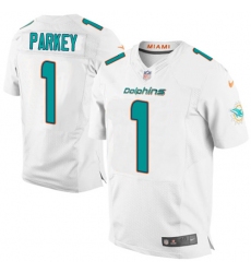 Men's Nike Miami Dolphins #1 Cody Parkey Elite White NFL Jersey