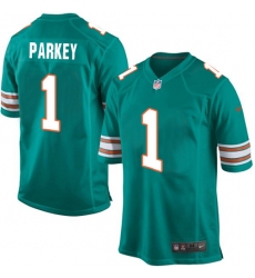 Men's Nike Miami Dolphins #1 Cody Parkey Game Aqua Green Alternate NFL Jersey