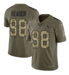 Youth Nike Houston Texans #98 D.J. Reader Limited Olive/Camo 2017 Salute to Service NFL Jersey