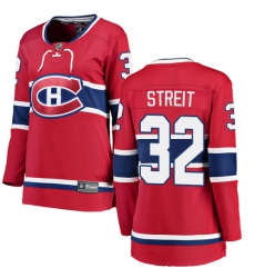 Women's Montreal Canadiens #32 Mark Streit Authentic Red Home Fanatics Branded Breakaway NHL Jersey