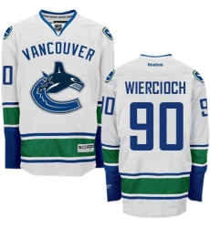 Women's Reebok Vancouver Canucks #90 Patrick Wiercioch Authentic White Away NHL Jersey