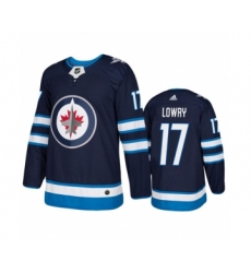 Men's Winnipeg Jets #17 Adam Lowry Navy Stitched Jersey