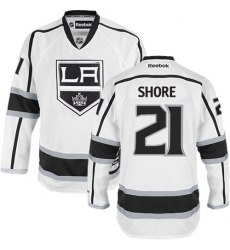 Men's Reebok Los Angeles Kings #21 Nick Shore Authentic White Away NHL Jersey