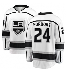 Men's Los Angeles Kings #24 Derek Forbort Authentic White Away Fanatics Branded Breakaway NHL Jersey