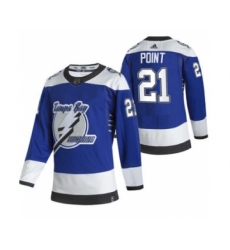 Men's Tampa Bay Lightning #21 Brayden Point Blue 2020-21 Reverse Retro Alternate Hockey Jersey