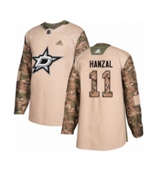 Men's Adidas Dallas Stars #11 Martin Hanzal Authentic Camo Veterans Day Practice NHL Jersey