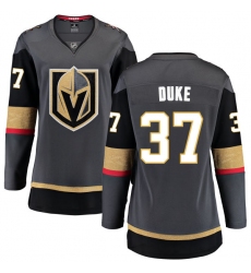Women's Vegas Golden Knights #37 Reid Duke Authentic Black Home Fanatics Branded Breakaway NHL Jersey