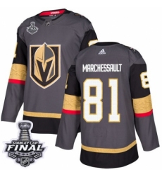 Youth Adidas Vegas Golden Knights #81 Jonathan Marchessault Authentic Gray Home 2018 Stanley Cup Final NHL Jersey