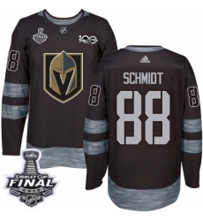 Men's Adidas Vegas Golden Knights #88 Nate Schmidt Authentic Black 1917-2017 100th Anniversary 2018 Stanley Cup Final NHL Jersey