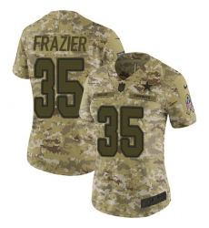 Women's Nike Dallas Cowboys #35 Kavon Frazier Limited Camo 2018 Salute to Service NFL Jersey