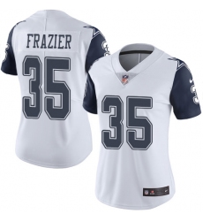 Women's Nike Dallas Cowboys #35 Kavon Frazier Limited White Rush Vapor Untouchable NFL Jersey