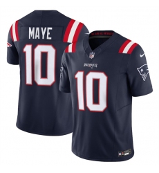 Men's New England Patriots #10 Drake Maye Navy 2024 Draft F.U.S.E. Vapor Limited Football Stitched Jersey