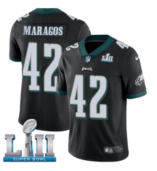 Youth Nike Philadelphia Eagles #42 Chris Maragos Black Alternate Vapor Untouchable Limited Player Super Bowl LII NFL Jersey