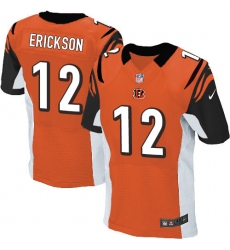 Men's Nike Cincinnati Bengals #12 Alex Erickson Elite Orange Alternate NFL Jersey