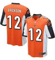 Men's Nike Cincinnati Bengals #12 Alex Erickson Game Orange Alternate NFL Jersey