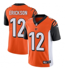 Men's Nike Cincinnati Bengals #12 Alex Erickson Orange Alternate Vapor Untouchable Limited Player NFL Jersey