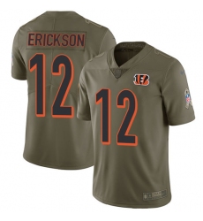 Youth Nike Cincinnati Bengals #12 Alex Erickson Limited Olive 2017 Salute to Service NFL Jersey