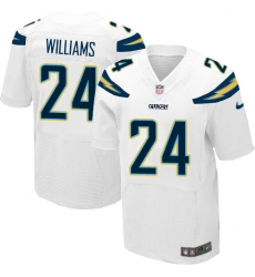 Men's Nike Los Angeles Chargers #24 Trevor Williams Elite White NFL Jersey
