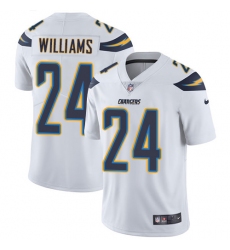 Men's Nike Los Angeles Chargers #24 Trevor Williams White Vapor Untouchable Limited Player NFL Jersey