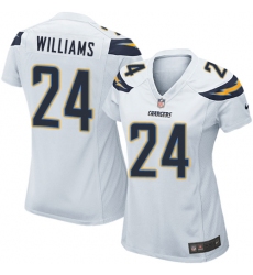 Women's Nike Los Angeles Chargers #24 Trevor Williams Game White NFL Jersey