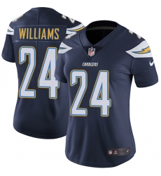 Women's Nike Los Angeles Chargers #24 Trevor Williams Navy Blue Team Color Vapor Untouchable Elite Player NFL Jersey
