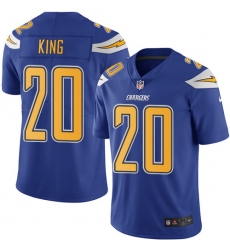 Men's Nike Los Angeles Chargers #20 Desmond King Limited Electric Blue Rush Vapor Untouchable NFL Jersey