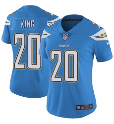 Women's Nike Los Angeles Chargers #20 Desmond King Electric Blue Alternate Vapor Untouchable Elite Player NFL Jersey