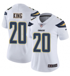 Women's Nike Los Angeles Chargers #20 Desmond King White Vapor Untouchable Limited Player NFL Jersey
