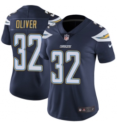 Women's Nike Los Angeles Chargers #32 Branden Oliver Navy Blue Team Color Vapor Untouchable Elite Player NFL Jersey