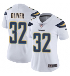Women's Nike Los Angeles Chargers #32 Branden Oliver White Vapor Untouchable Limited Player NFL Jersey