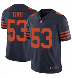 Men's Nike Chicago Bears #53 John Timu Navy Blue Alternate Vapor Untouchable Limited Player NFL Jersey