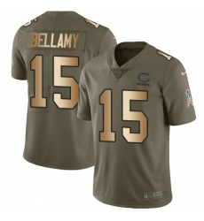 Men's Nike Chicago Bears #15 Josh Bellamy Limited Olive/Gold Salute to Service NFL Jersey