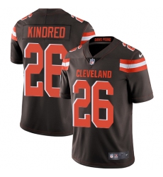 Men's Nike Cleveland Browns #26 Derrick Kindred Brown Team Color Vapor Untouchable Limited Player NFL Jersey