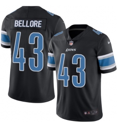 Men's Nike Detroit Lions #43 Nick Bellore Elite Black Rush Vapor Untouchable NFL Jersey