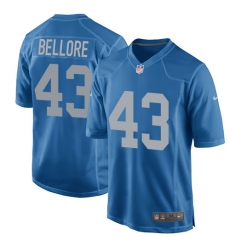 Men's Nike Detroit Lions #43 Nick Bellore Game Blue Alternate NFL Jersey