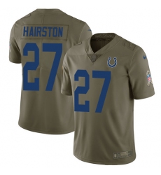 Men's Nike Indianapolis Colts #27 Nate Hairston Limited Olive 2017 Salute to Service NFL Jersey