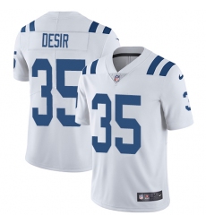 Men's Nike Indianapolis Colts #35 Pierre Desir White Vapor Untouchable Limited Player NFL Jersey