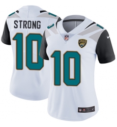 Women's Nike Jacksonville Jaguars #10 Jaelen Strong White Vapor Untouchable Elite Player NFL Jersey